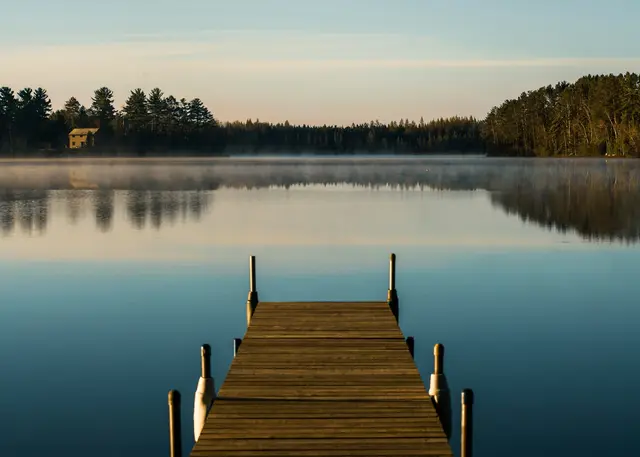 A quiet Wisconsin lake at dusk